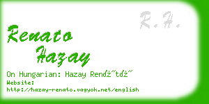 renato hazay business card